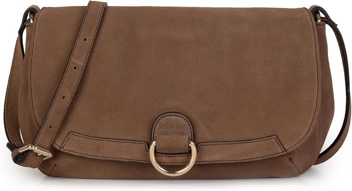 Kate Moss Zelie Tabak Leather Shoulder Bag with Magnetic Closure