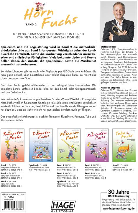Immagine prodotto Horn Fuchs Band 2 mit CD (Tedesco, Andreas Stopfner, Stefan Dünser, 2015)