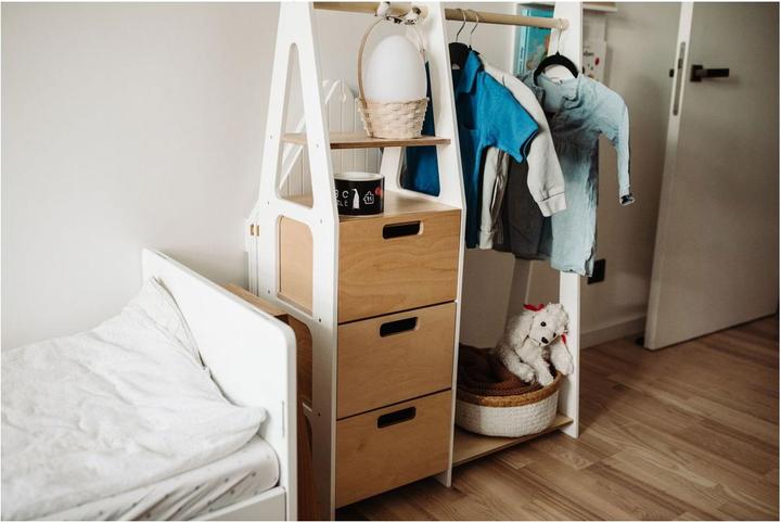 Produktbild Duck Woodworks Kindergarderobe mit Schubladen