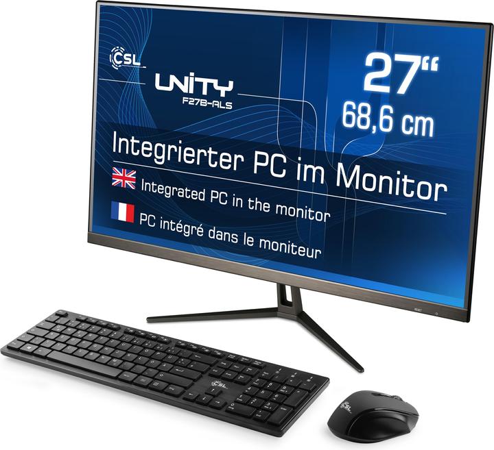 Produktbild CSL All-in-One-PC Unity F27B-ALS, QWERTZ Layout (DE) (1000 GB, 8 GB, Intel UHD Graphics)