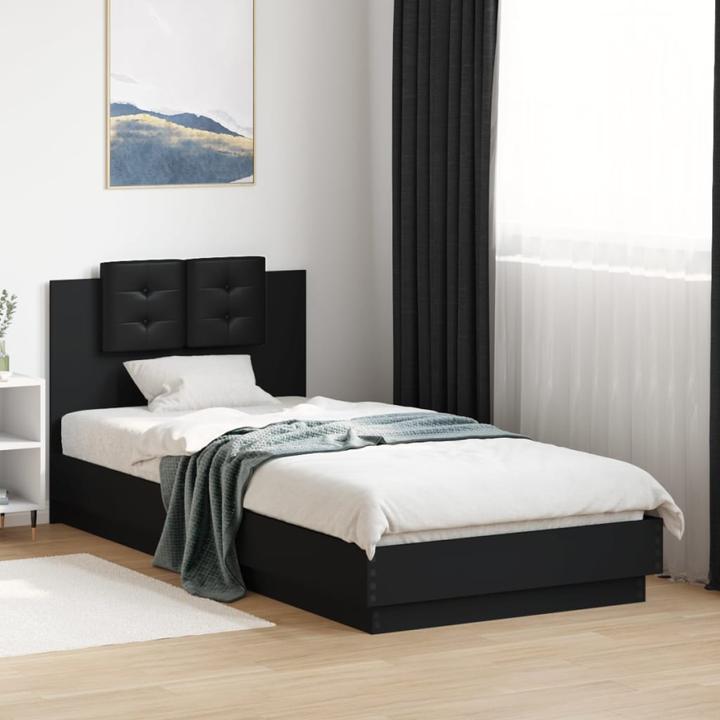 Actual product image VidaXL Bed frame with headboard (100 x 200 cm)