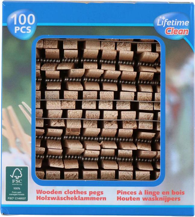 Actual product image Lifetime Wooden clothes pegs 100pc