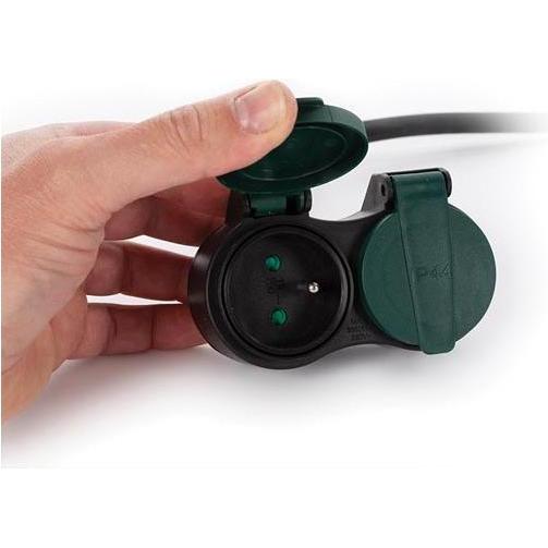 Thumbnail - Velleman, Verlängerungskabel, Outdoor-Verlängerungskabel mit 2 Steckdosen - Pin Erde - 20 m (20 m, CEE 7/5)