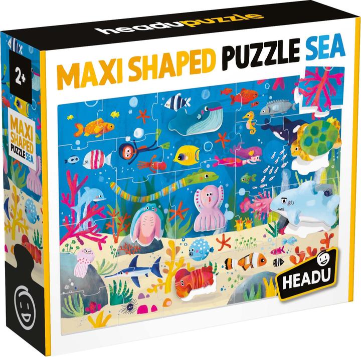 Headup Games Ecoplay - Shaped Puzzle Sea (19 pezzi)