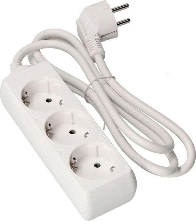 EDM Steckdosenleiste mit 3 Steckdosen ohne Schalter 41033 Schuko (3 m) (3 x, 3 m)