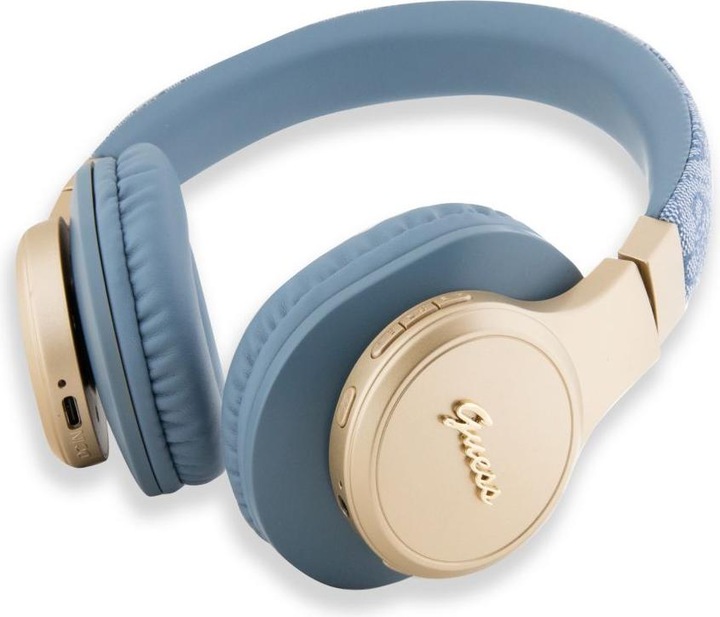 Actual product image Guess Wireless Leather Headphone with Metal Logo (No noise cancelling, 32 h, Wireless)