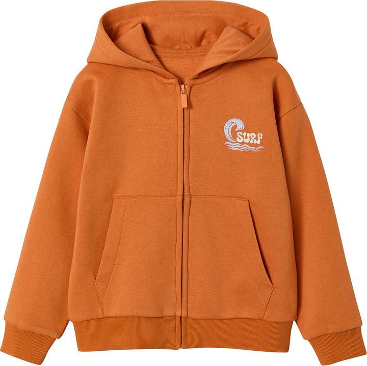Produktbild Vertbaudet Kapuzensweatjacke mit Print hinten Jungen, Recycling-Polyester (92)