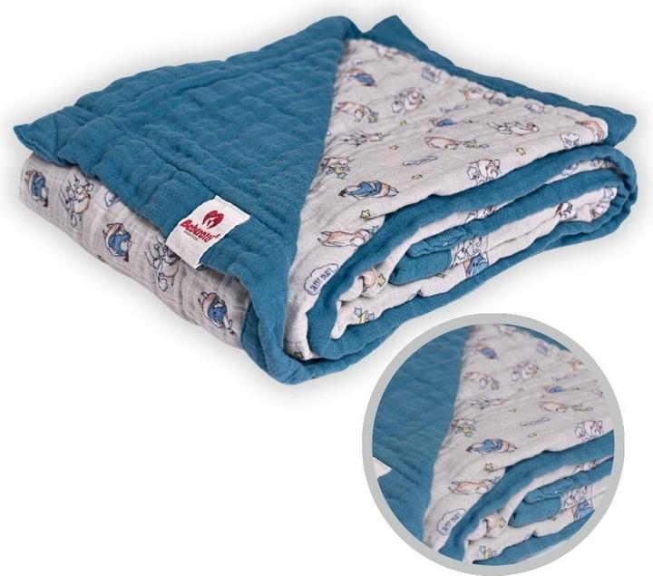 Produktbild Beberotti Organic 4-lagige doppelseitige Musselindecke (145 x 100 cm)
