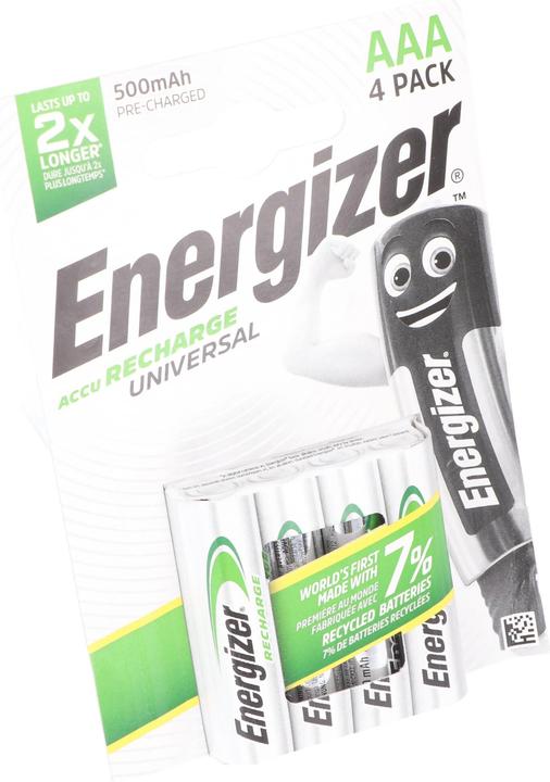 Actual product image Energizer Recharge Universal (4 pcs., AAA, 500 mAh)