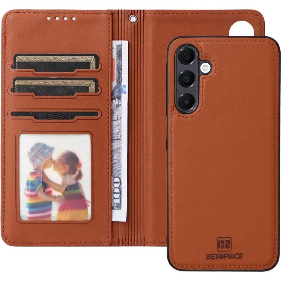 Cover-Discount Galaxy A16 - Teilbare Brieftasche 2-in-1 Handyhülle (Samsung Galaxy A16), Smartphone Hülle, Braun