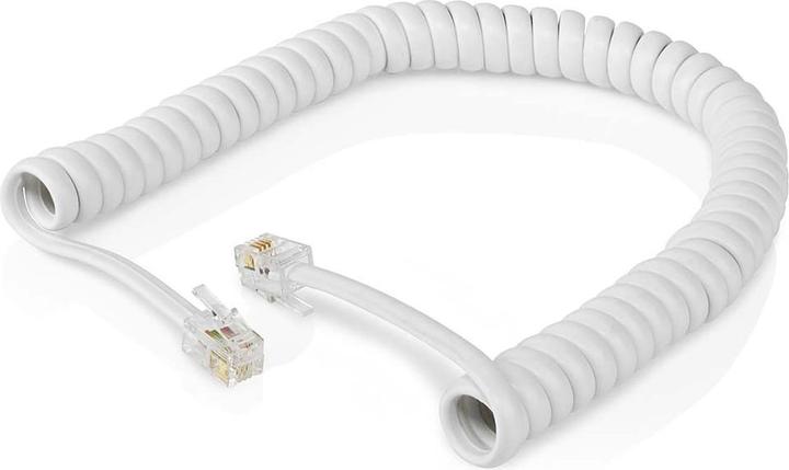 Immagine prodotto Nedis Cavo telefonico | Spina RJ10 | Spina RJ10 | 2,00 m | Design del cavo: A spirale | Tipo di cavo: RJ10
