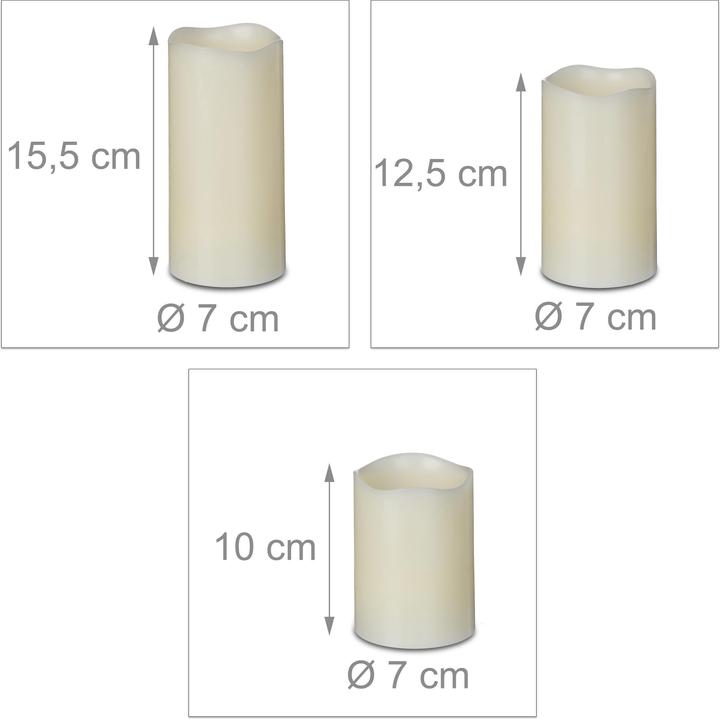 Produktbild Relaxdays Kerzen Wachs (3x)