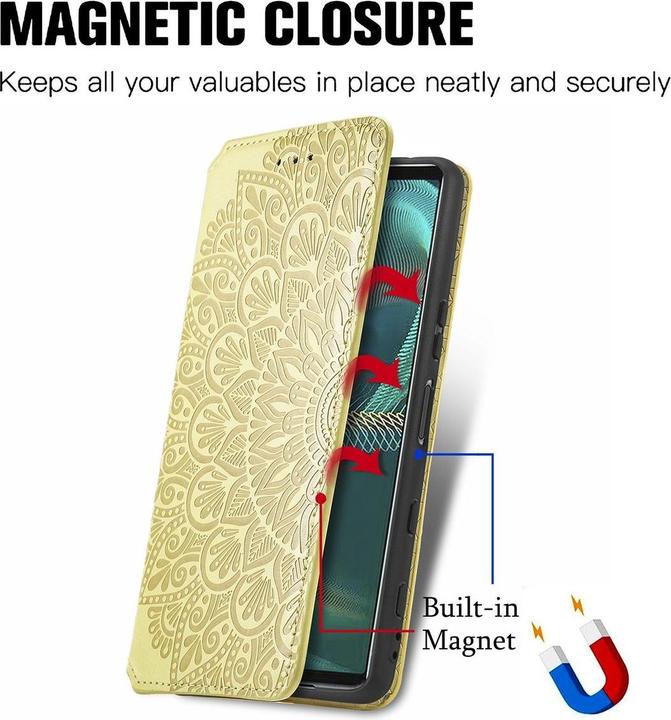 Produktbild König Design Hülle Handy Schutz für Sony Xperia 5 III Case Flip Cover Tasche Etuis Bumper (Sony Xperia 5 III)