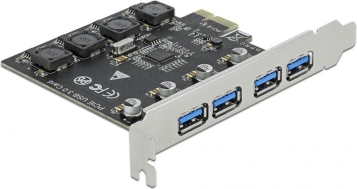 Actual product image Delock PCI Express x1 card to 4 x external USB Type-A socket SuperSpeed USB (USB 3.2 Gen 1)