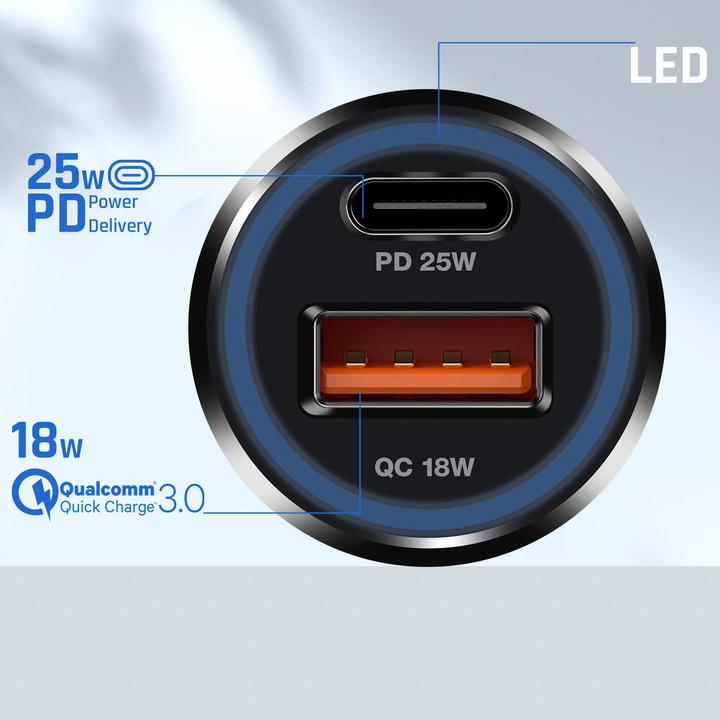 Produktbild USB / USB-C Autoladegerät