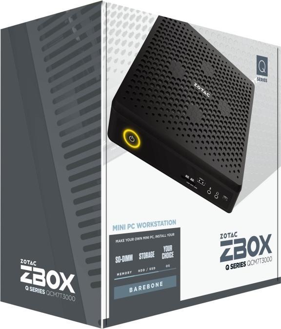 Actual product image Zotac ZBOX Q Series QCM7T3000 - Barebone - Mini PC