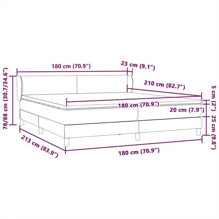 Produktbild vidaXL Boxspringbett (180 x 210 cm)