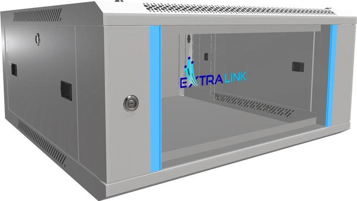 Actual product image Extralink EX.8543 rack cabinet 4U Wall mounted rack Grey (4 RU, 19 inch rack)