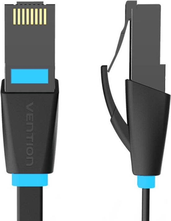 Produktbild Vention Flat UTP Category 6 Network Cable IBJBN 15m Black (CAT6, 15 m)