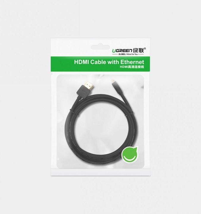 Actual product image Ugreen HD127 Micro HDMI - HDMI Cable 4K 3D 3m (black) (3 m, HDMI, 2.0)