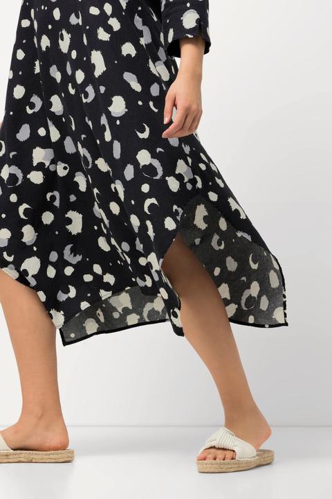 Produktbild Ulla Popken Kleid, Leinenmix, A-Linie, Rundhals, 3/4-Arm (50, 52)