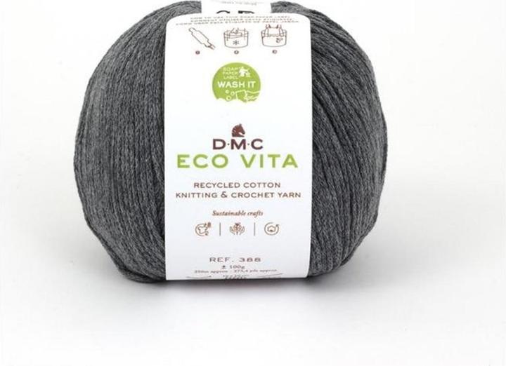 Produktbild DMC Wolle Eco Vita 100 g, Dunkelgrau (250 m)