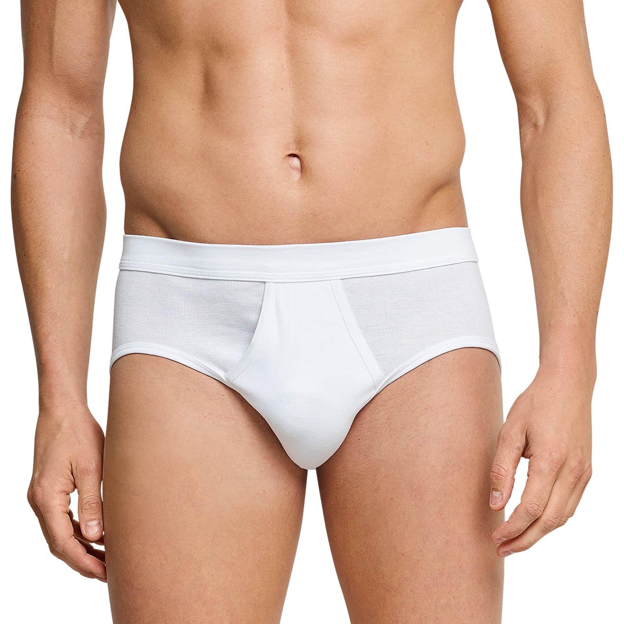 Thumbnail - Schiesser, Herren, Unterhosen, Slip Klassisch Bequem sitzend ESSENTIALS, Mehrfarbig, (XL, 4er Pack)