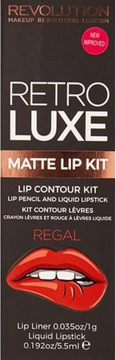 Actual product image Makeup Revolution Retro Luxe Matte Lip Kit (Shelves)