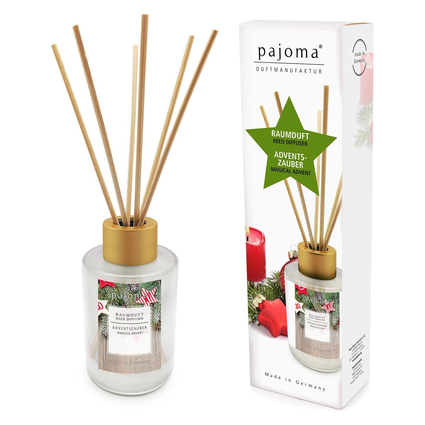 Pajoma Profumo Per Ambienti Sandalo E Ambra – Diffusore Con 8 Bastoncini Rattan – 50 Ml, Prodotto In Germania