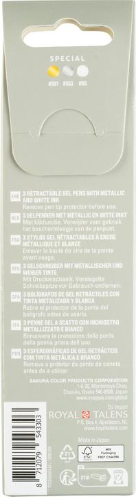 Immagine prodotto Sakura Roller Gelly Clicker (Argento, Bianco, Oro, 3x)