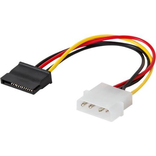 Savio Cavo di alimentazione MOLEX 4 pin (M) - SATA 15 pin (F) 0 18m AK-10, Cavo interno (PC)