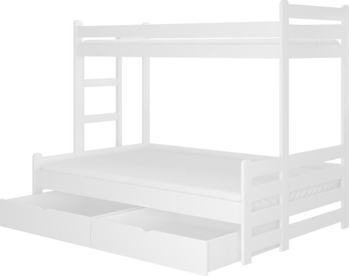 Produktbild ADRK Furniture Etagenbett verdreifachen mit Matratzen BENITO 200x80 (80 x 200 cm)