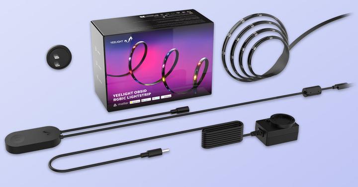 Immagine prodotto Yeelight Striscia luminosa di prolunga, 3,5W, OBSID RGBIC, 1m, nero (Multicolore, 100 cm, Interno)