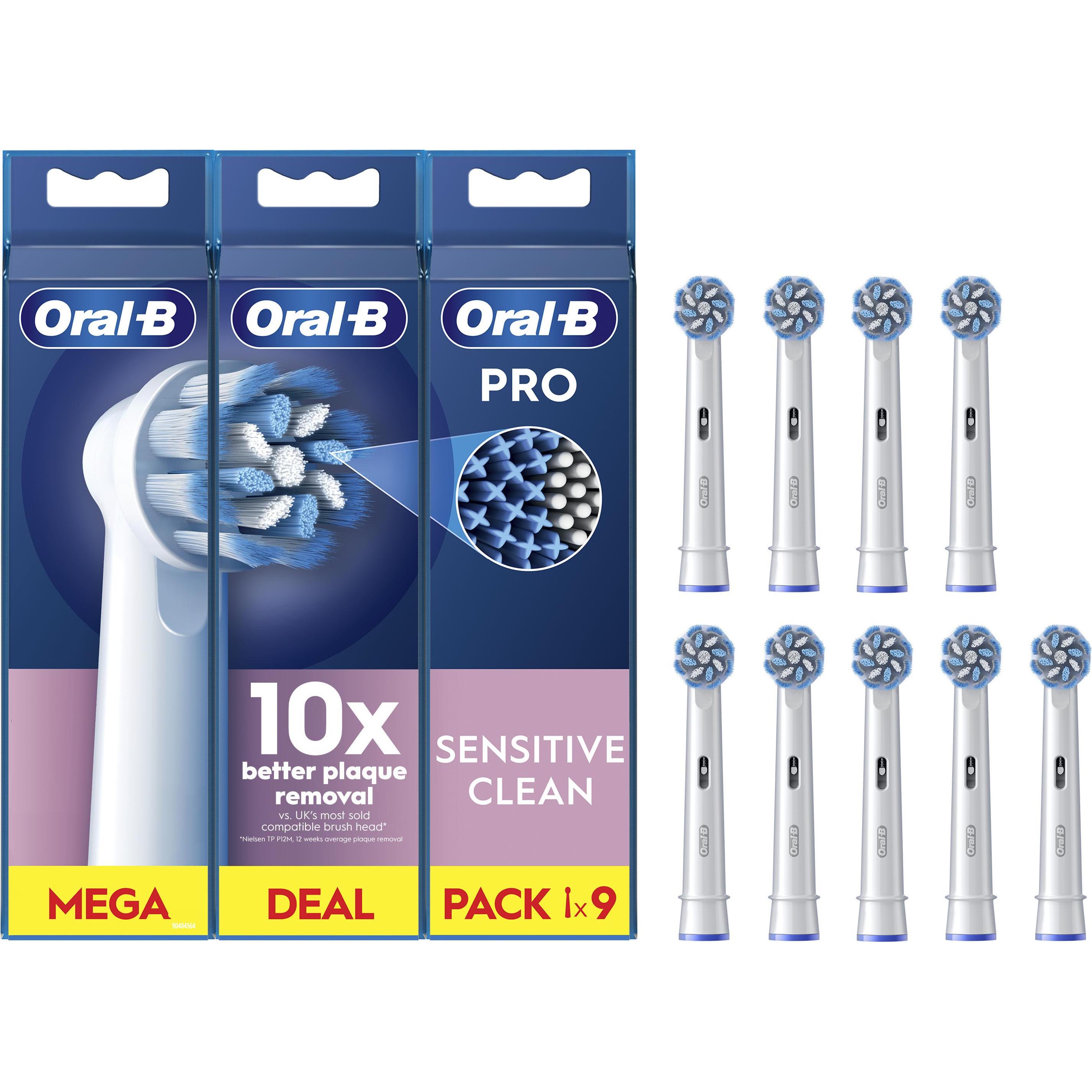 Braun, Testine per spazzolino, Testine di ricambio Oral-B Pro Sensitive Clean (9 x)