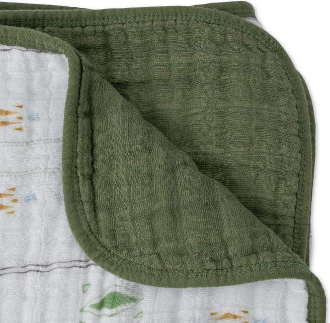 Image du produit little unicorn Cotton Muslin Quilt - Diamond Stripe (120 x 120 cm)