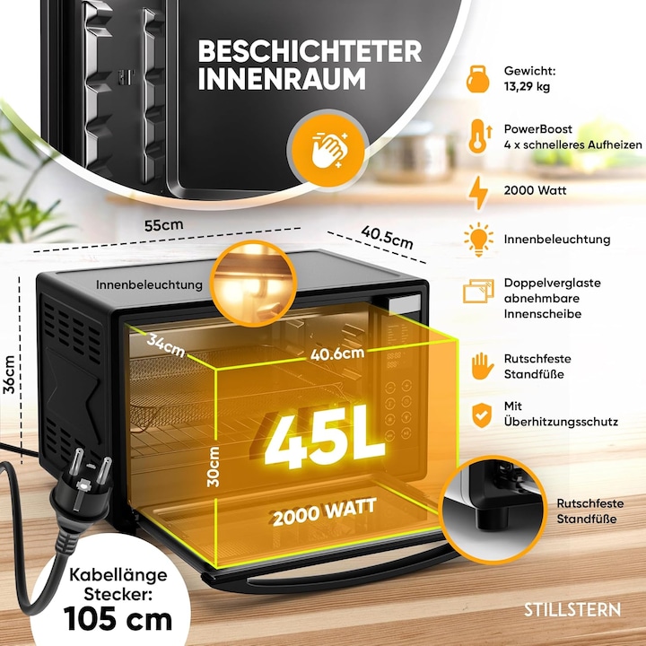 Produktbild Stillstern Mini-Umluftbackofen (CH-Stecker)