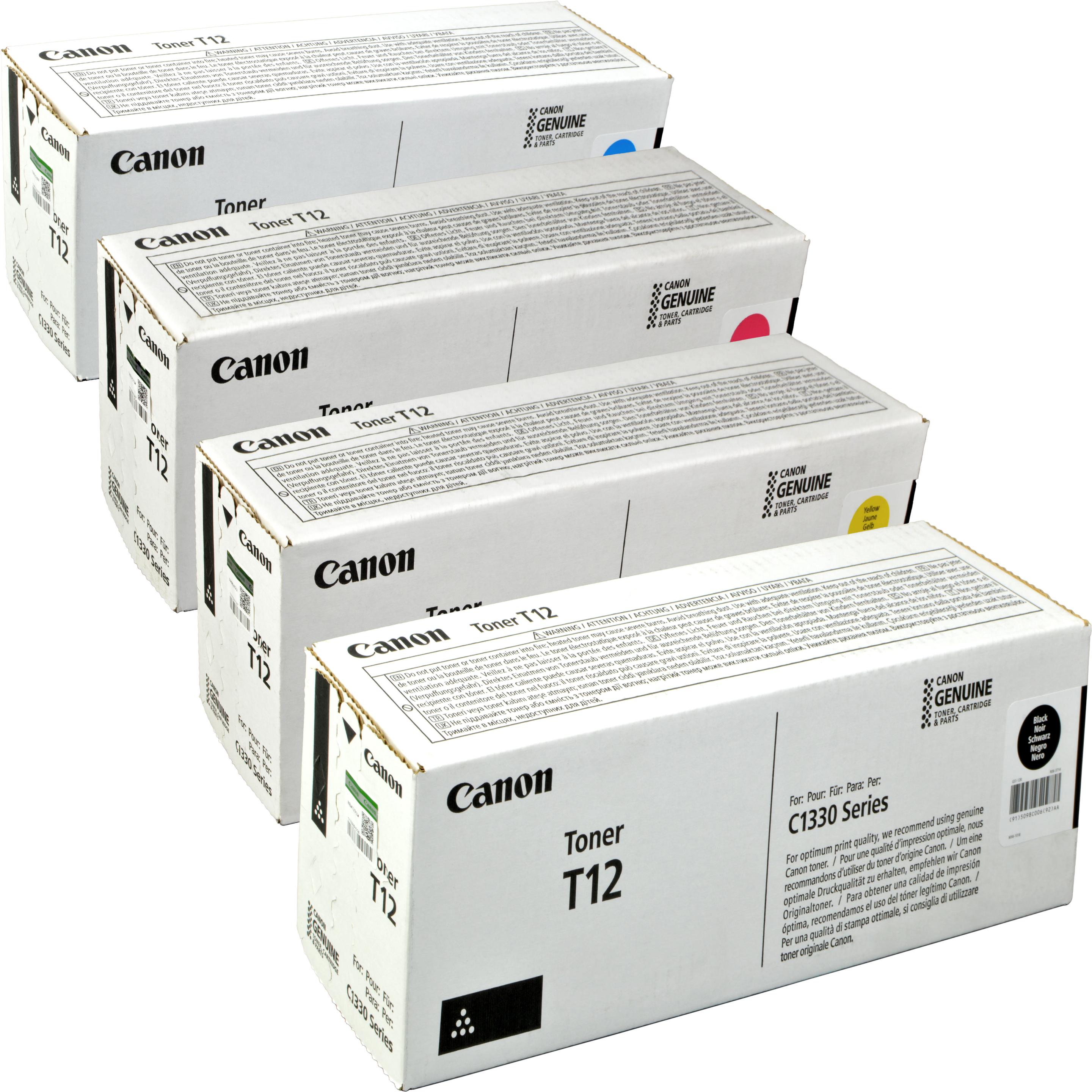 Canon, Toner, 4 Toner T12 Multipack K C M Y 4-farbig (M, C, Y, BK)