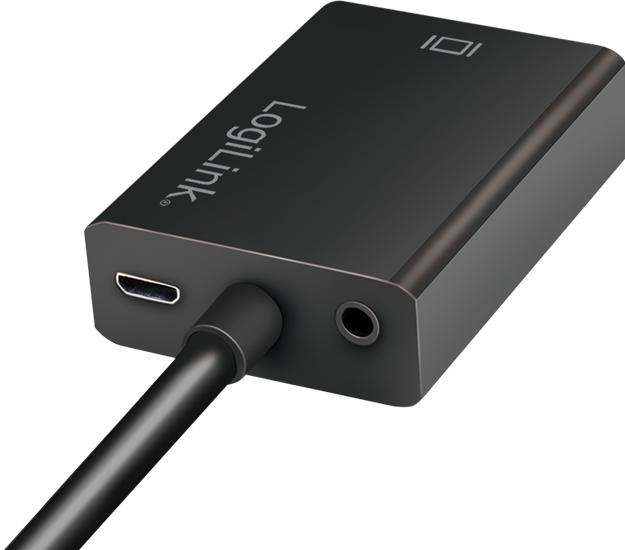 Produktbild LogiLink CV0060 - VGA mit Audio- und HDMI-Konverter (HDMI, 20 cm)