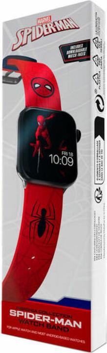 Actual product image Moby Fox Bracelet Smartwatch Spider-Man Logo 22 mm (22 mm, Stainless steel, Silicone)