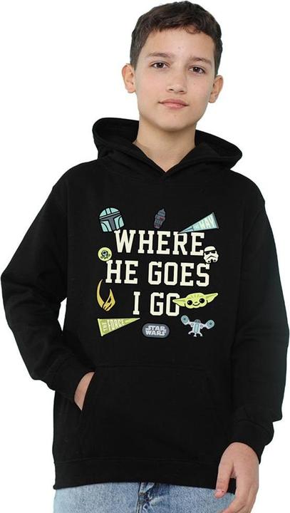Produktbild Star Wars Where He Goes Badges Kapuzenpullover (116)