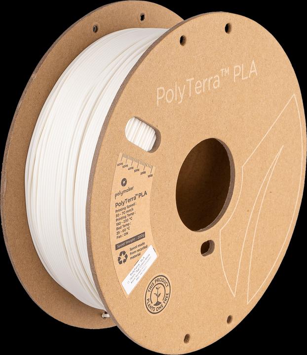 Image du produit Polymaker PolyTerra (PLA, 1.75 mm, 1000 g, Blanc)