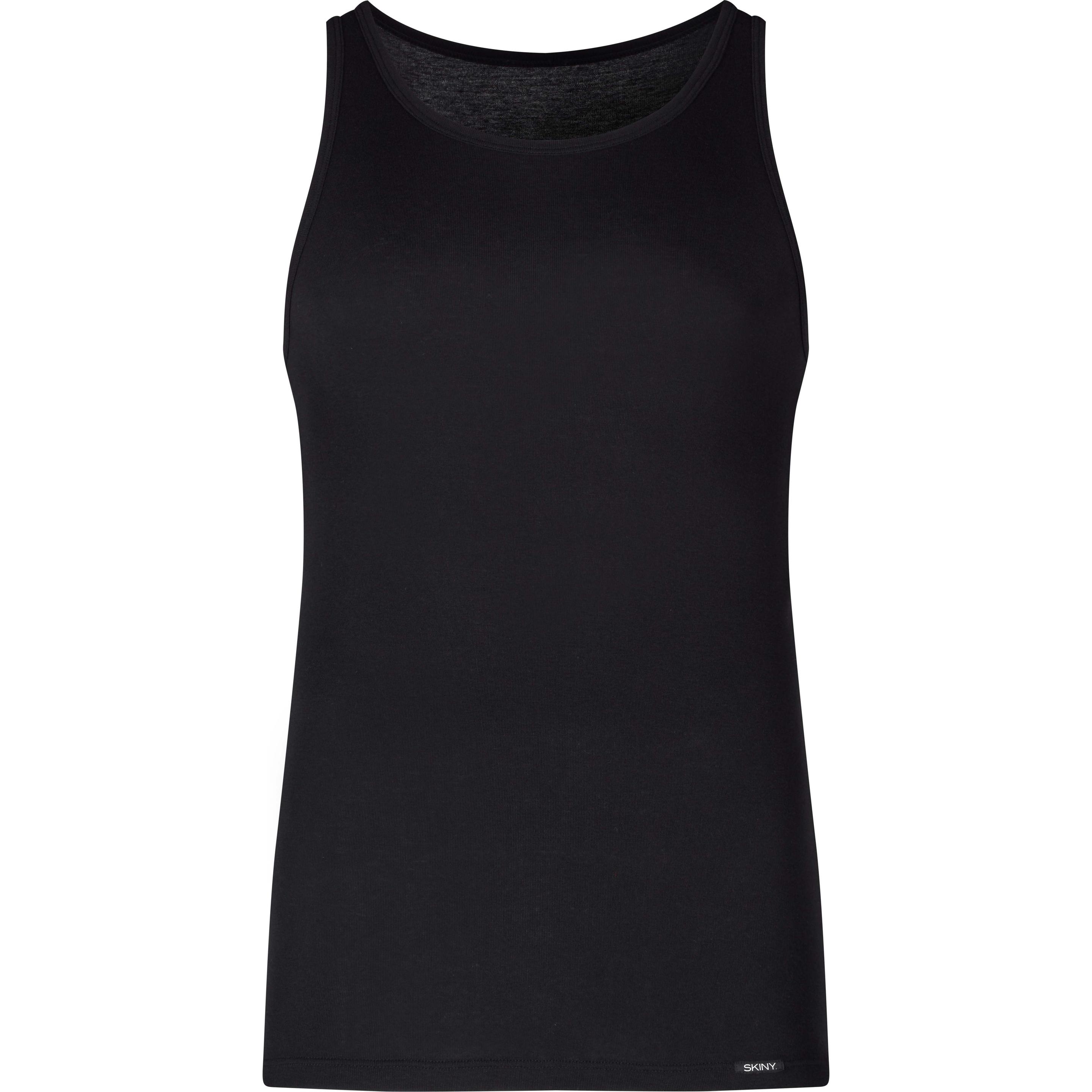 Thumbnail - Skiny, Herren, Shirt, 2er Pack Basic Unterhemd / Tanktop, Schwarz, (L)