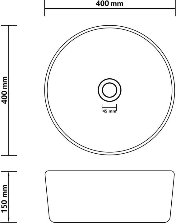 Immagine prodotto vidaXL Luxus Waschbecken (400 mm, 400 mm)
