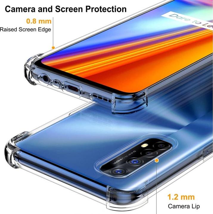 Actual product image Screenguard Realme 7 hull Crystal Soft Airbag Bumper (Realme 7)