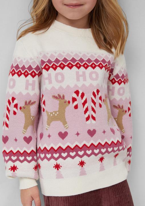 Produktbild s.Oliver Strickpullover Strickpullover mit Weihnachtsmotiven (98)
