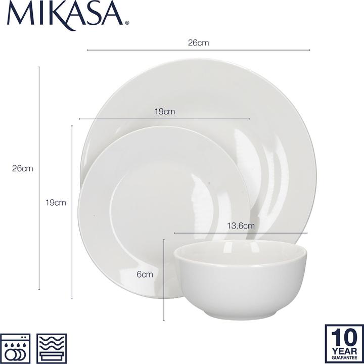 Immagine prodotto Mikasa Set di stoviglie in porcellana da dodici pezzi (4 pz.)