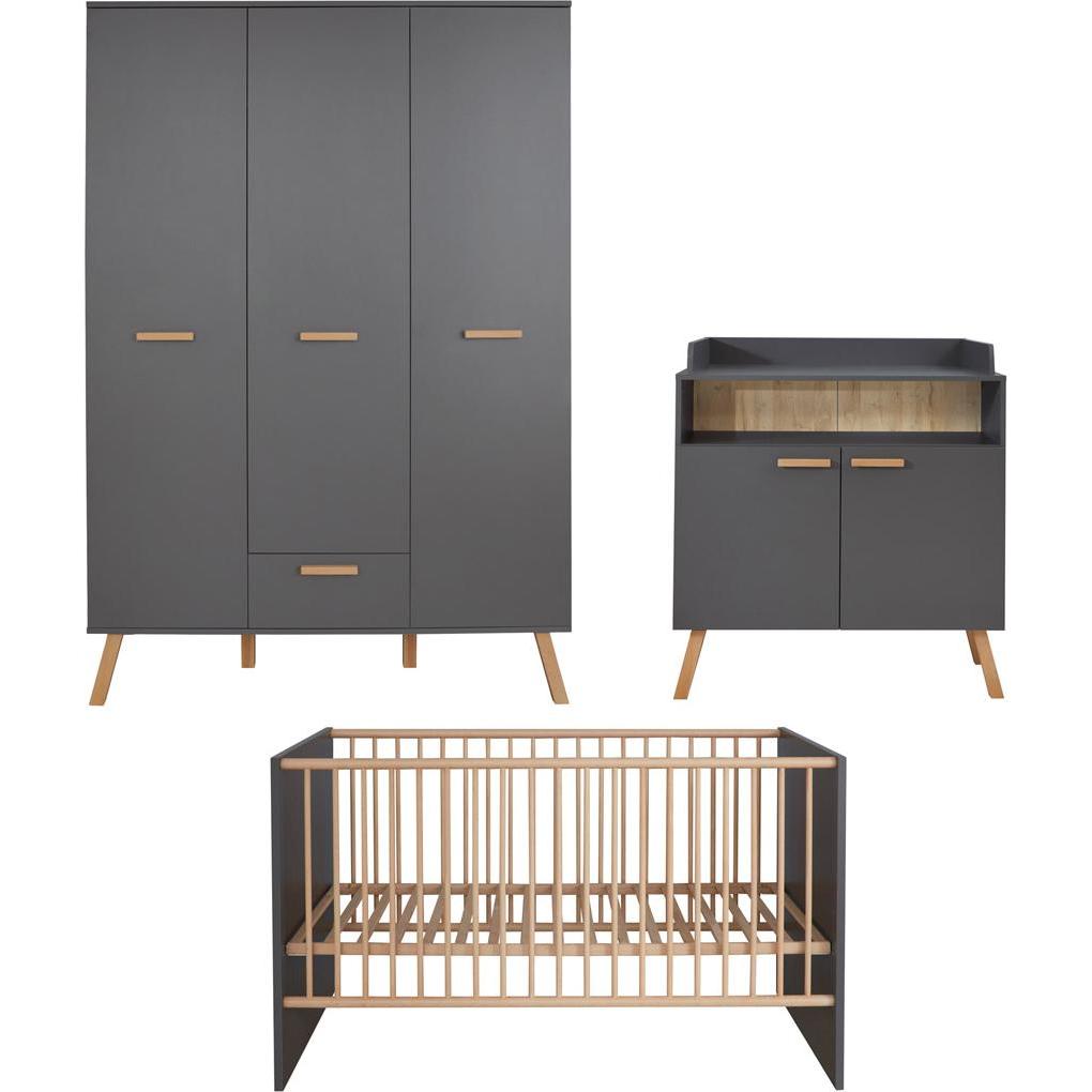 Ebuy24, Komplett-Babyzimmer, Babyzimmermöbel-Set MatsBaby (Wickelkommode, Babybett)