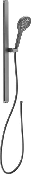 Actual product image Schütte Shower bar set bathroom KARIBIK bar shower set graphite matt oval Including hand shower 64202 (3 Beam types, 16 l/min)