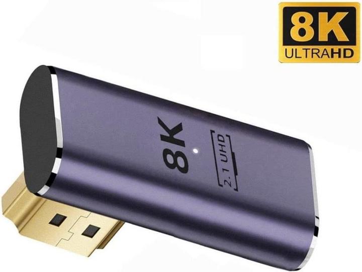 Produktbild PowerGuard HDMI auf HDMI 2.1 8K 90-Grad Winkel Right Low Profile Adapter (HDMI)