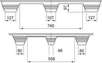 Actual product image Inka Pressed wood pallet dimensions 1000x1200mm load capacity 900kg industrial format wood brown